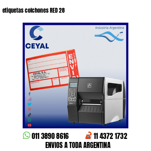 etiquetas colchones RED 28