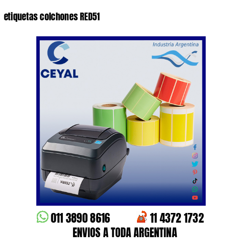 etiquetas colchones RED51