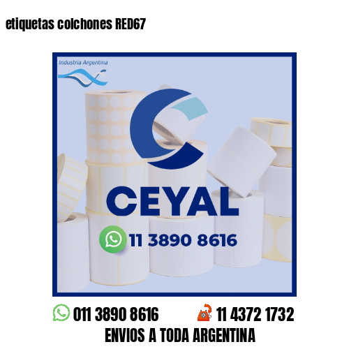 etiquetas colchones RED67