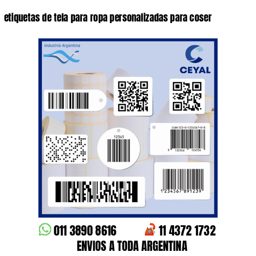 etiquetas de tela para ropa personalizadas para coser