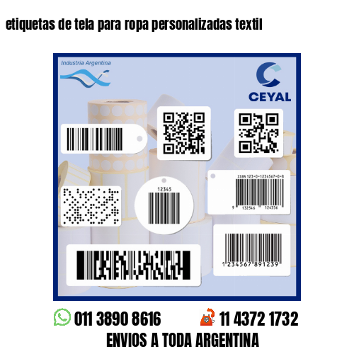 etiquetas de tela para ropa personalizadas textil