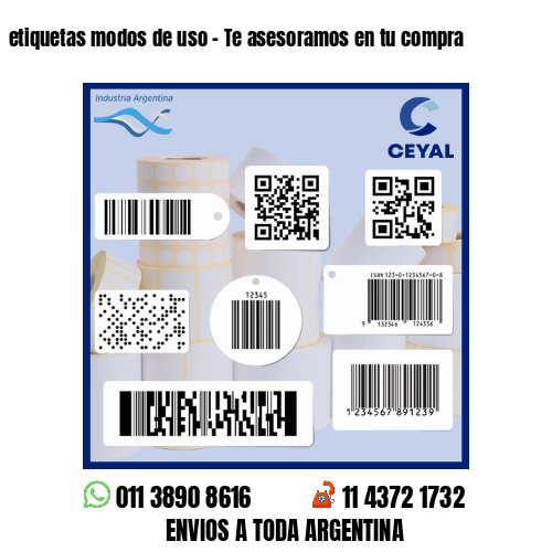 etiquetas modos de uso - Te asesoramos en tu compra