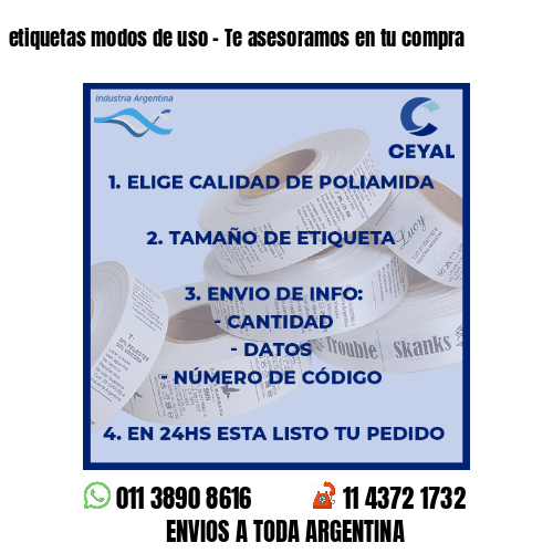 etiquetas modos de uso – Te asesoramos en tu compra