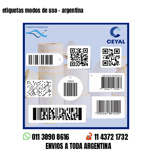 etiquetas modos de uso - argentina