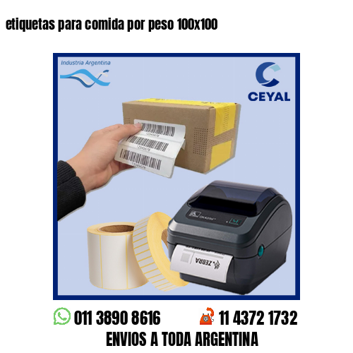 etiquetas para comida por peso 100×100