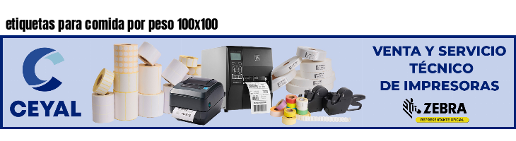etiquetas para comida por peso 100x100