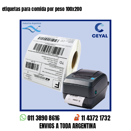 etiquetas para comida por peso 100×200