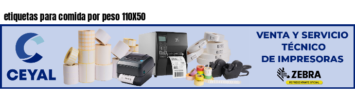 etiquetas para comida por peso 110X50