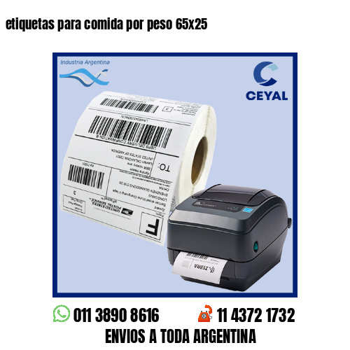 etiquetas para comida por peso 65×25