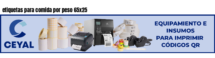 etiquetas para comida por peso 65x25