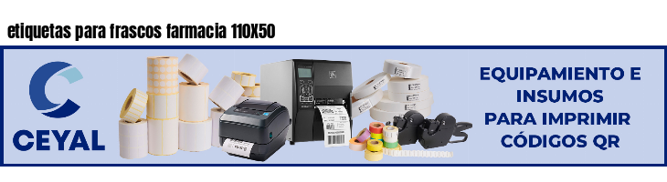 etiquetas para frascos farmacia 110X50