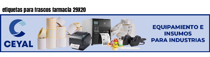 etiquetas para frascos farmacia 29X20