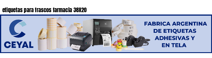 etiquetas para frascos farmacia 38X20