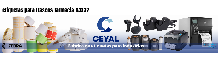 etiquetas para frascos farmacia 64X32