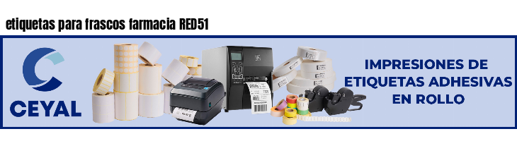etiquetas para frascos farmacia RED51
