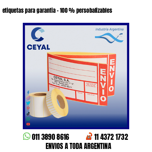 etiquetas para garantia – 100 % persobalizables
