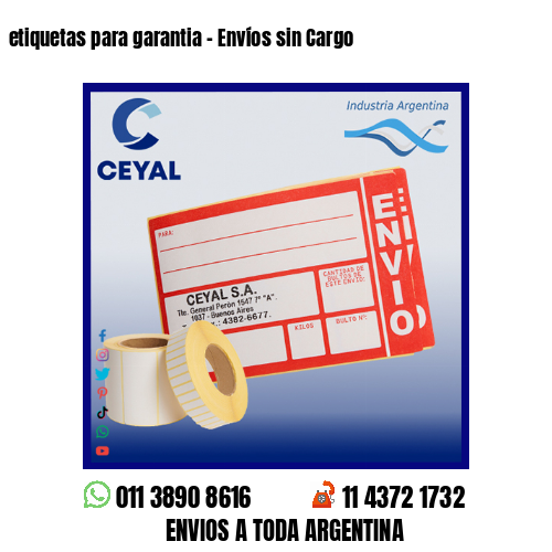 etiquetas para garantia – Envíos sin Cargo