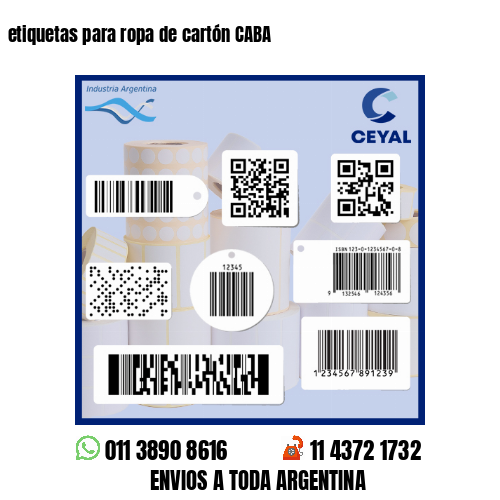 etiquetas para ropa de cartón CABA