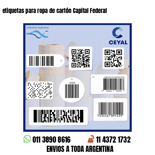 etiquetas para ropa de cartón Capital Federal
