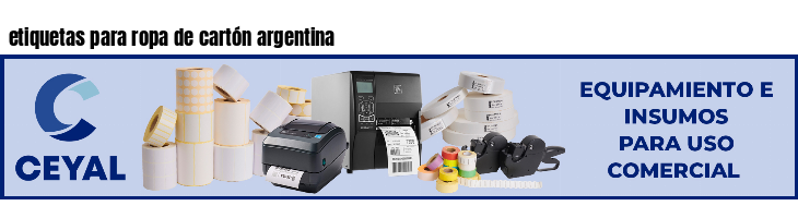 etiquetas para ropa de cartón argentina