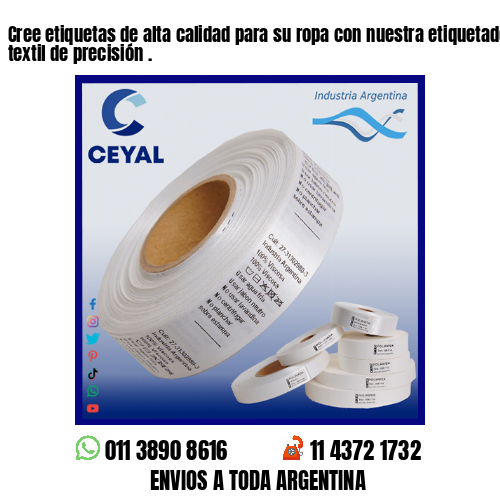 Cree etiquetas de alta calidad para su ropa con nuestra etiquetadora manual textil de precisión .