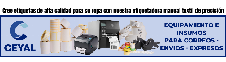 Cree etiquetas de alta calidad para su ropa con nuestra etiquetadora manual textil de precisión - Argentina