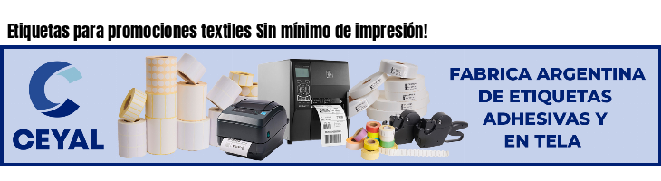 Etiquetas para promociones textiles Sin mínimo de impresión!
