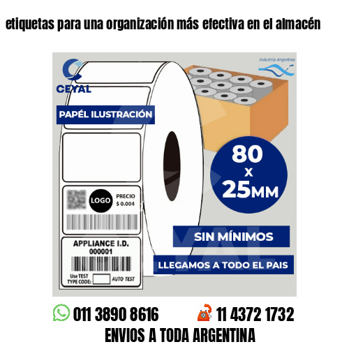 etiquetas para una organización más efectiva en el almacén