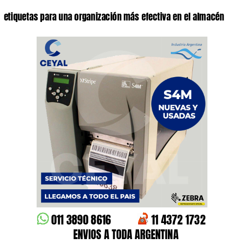 etiquetas para una organización más efectiva en el almacén