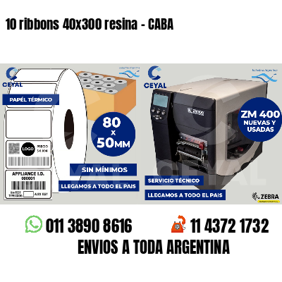 10 ribbons 40x300 resina - CABA