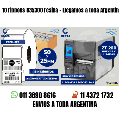 10 ribbons 83x300 resina - Llegamos a toda Argentina