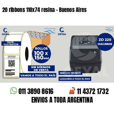 20 ribbons 110x74 resina - Buenos Aires