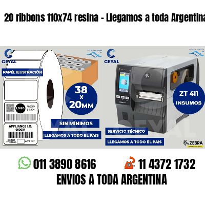 20 ribbons 110x74 resina - Llegamos a toda Argentina