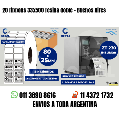 20 ribbons 33x500 resina doble - Buenos Aires