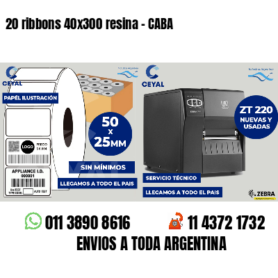 20 ribbons 40x300 resina - CABA