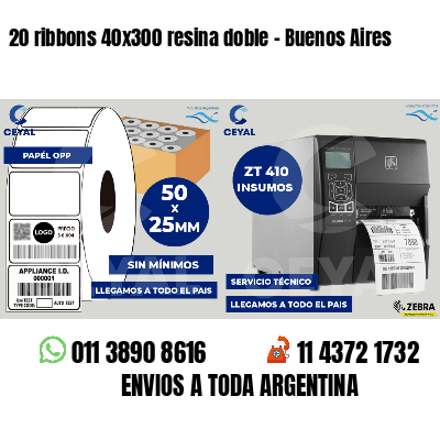 20 ribbons 40x300 resina doble - Buenos Aires