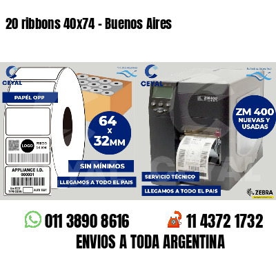 20 ribbons 40x74 - Buenos Aires