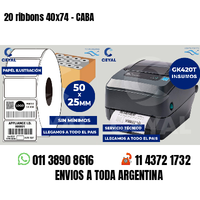 20 ribbons 40x74 - CABA