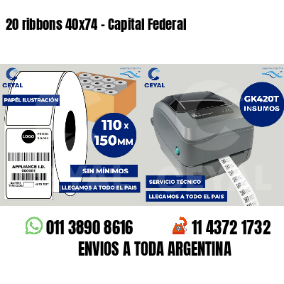 20 ribbons 40x74 - Capital Federal