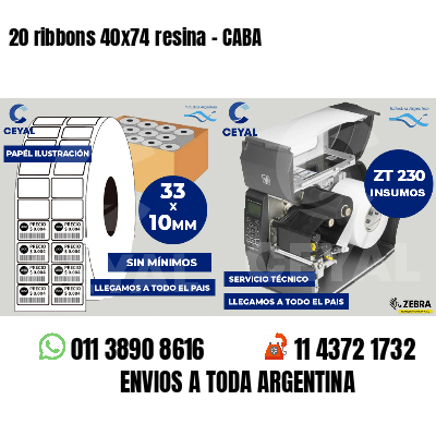 20 ribbons 40x74 resina - CABA