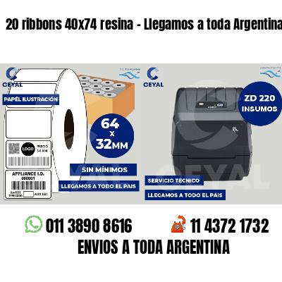 20 ribbons 40x74 resina - Llegamos a toda Argentina