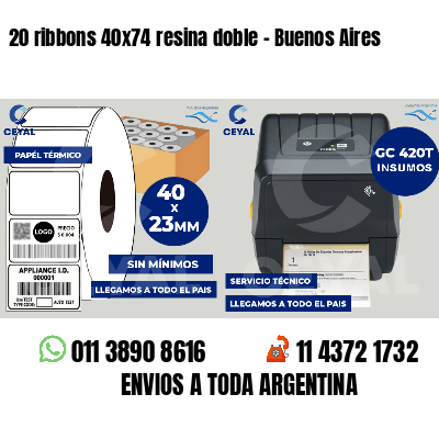 20 ribbons 40x74 resina doble - Buenos Aires