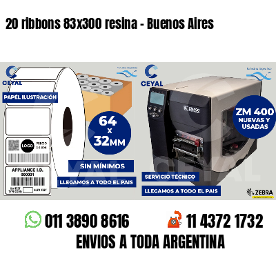 20 ribbons 83x300 resina - Buenos Aires