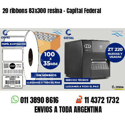 20 ribbons 83x300 resina - Capital Federal