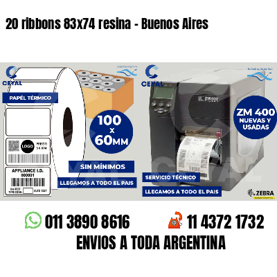 20 ribbons 83x74 resina - Buenos Aires