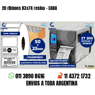 20 ribbons 83x74 resina - CABA