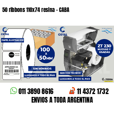 50 ribbons 110x74 resina - CABA