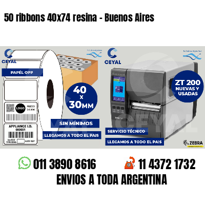 50 ribbons 40x74 resina - Buenos Aires
