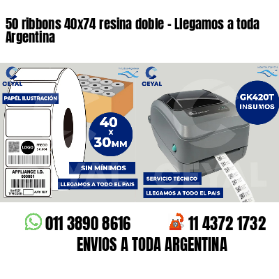 50 ribbons 40x74 resina doble - Llegamos a toda Argentina