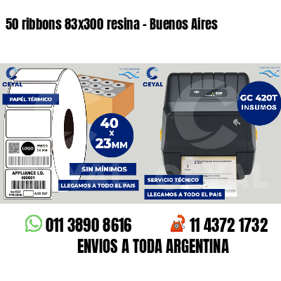 50 ribbons 83x300 resina - Buenos Aires